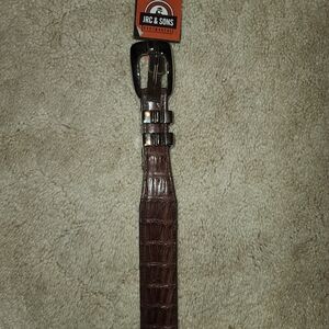 JRC & Son's Men's Brown Cowboy Leather Belt